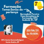 Formação virtual – Fraternidade Santa GemmaGalgani – 20 de Junho 2021 aberto a todos os irmãos e irmãs da OFS